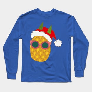 Pineapple Funny Punctured Hat Christmas Tee T-Shirt Long Sleeve T-Shirt